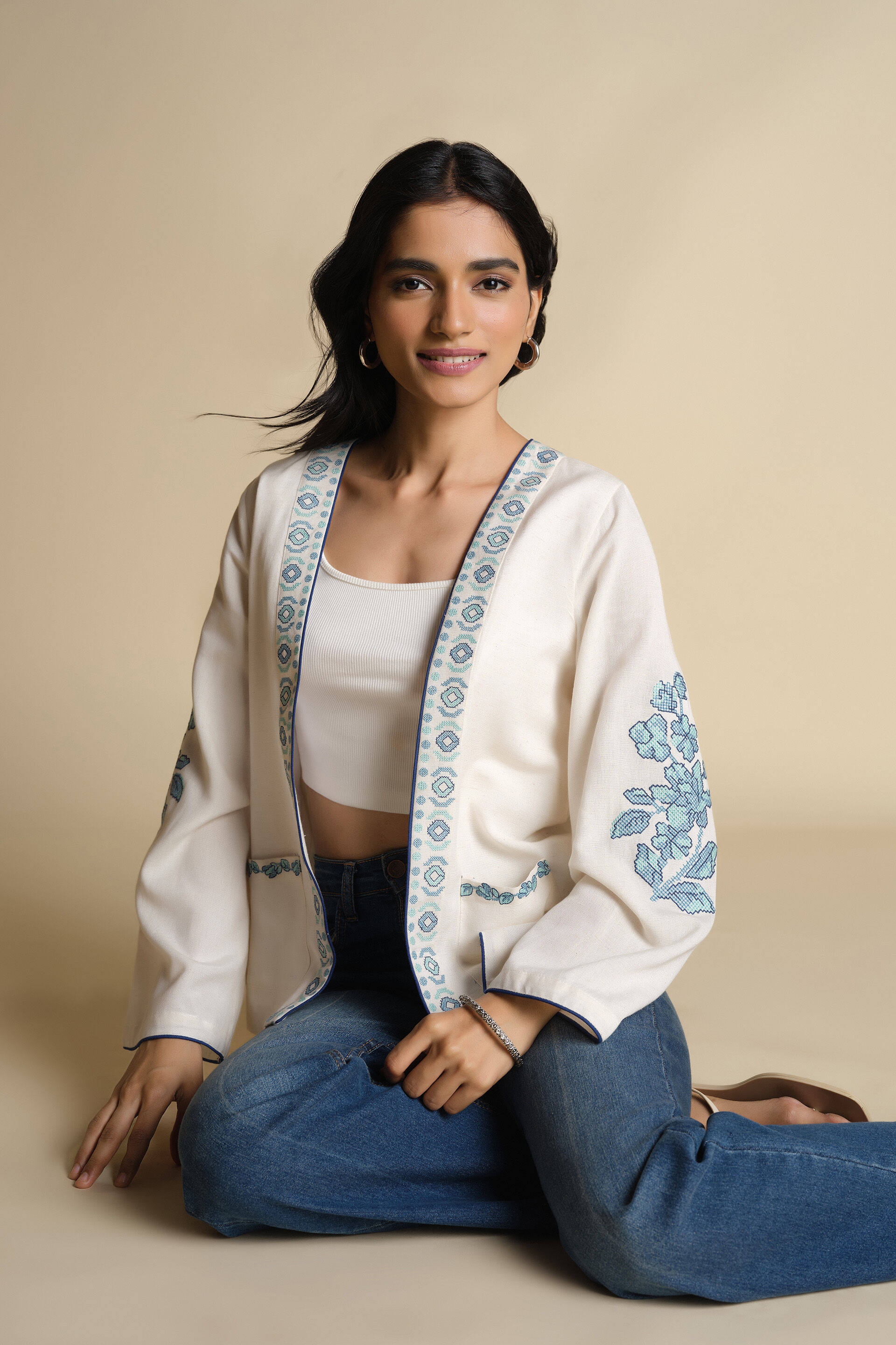 Floral whispers Jacket, Natural, image 8